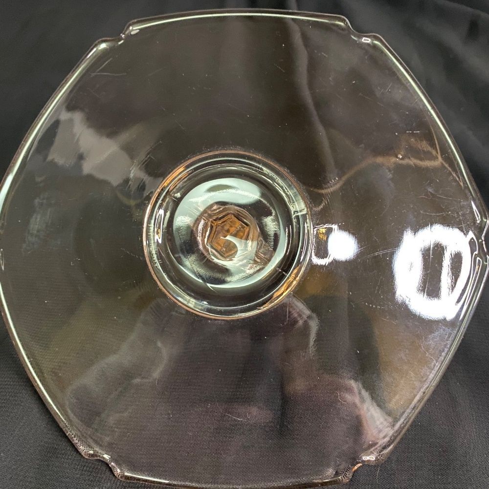 * Pink Depression Glass center-handled candy or bonbon dish 7" Vintage 1930's - Picture 10 of 10